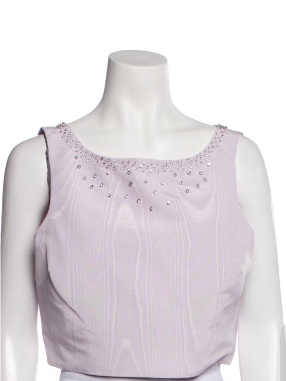 LoveShackFancy Lilac Beaded Crop Top